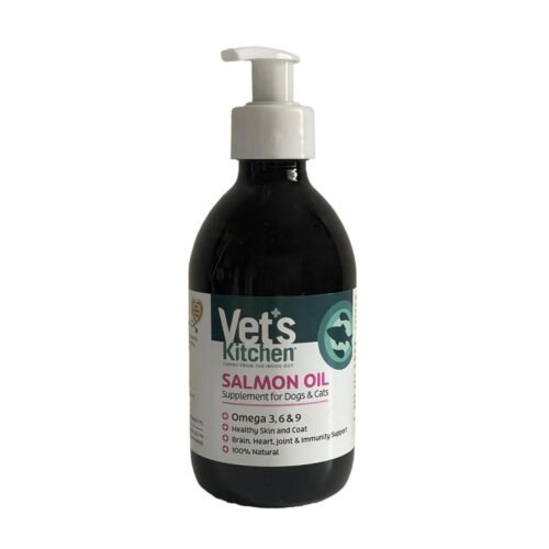 Vets Kitchen Salmon Oil with Pump for Cats & Dogs